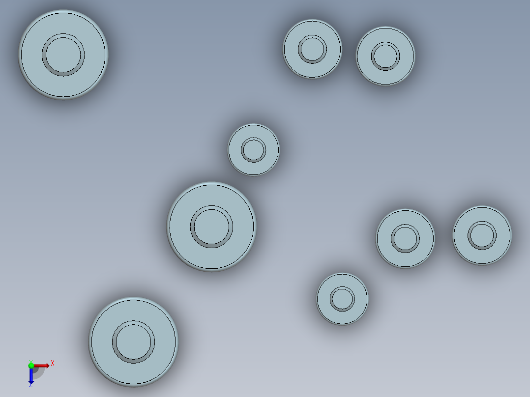 solidworks 六角头螺钉3D模型俯视图