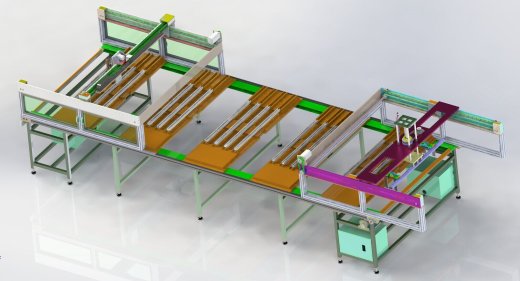 大型LED灯生产线带锁螺丝机及下料搬运机械手自动化生产线体缩略图