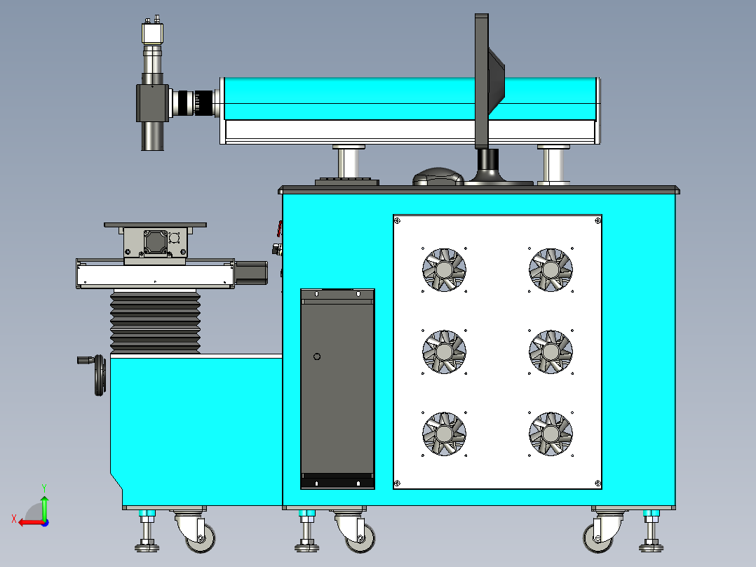 激光打标机设备后视图