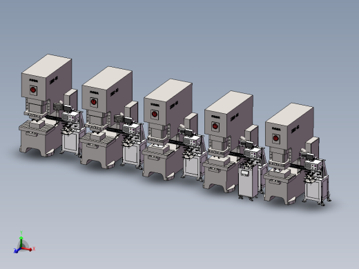 冲床连杆机械手3d图纸 并联机械手 多台冲床联机机械手3d方案模型