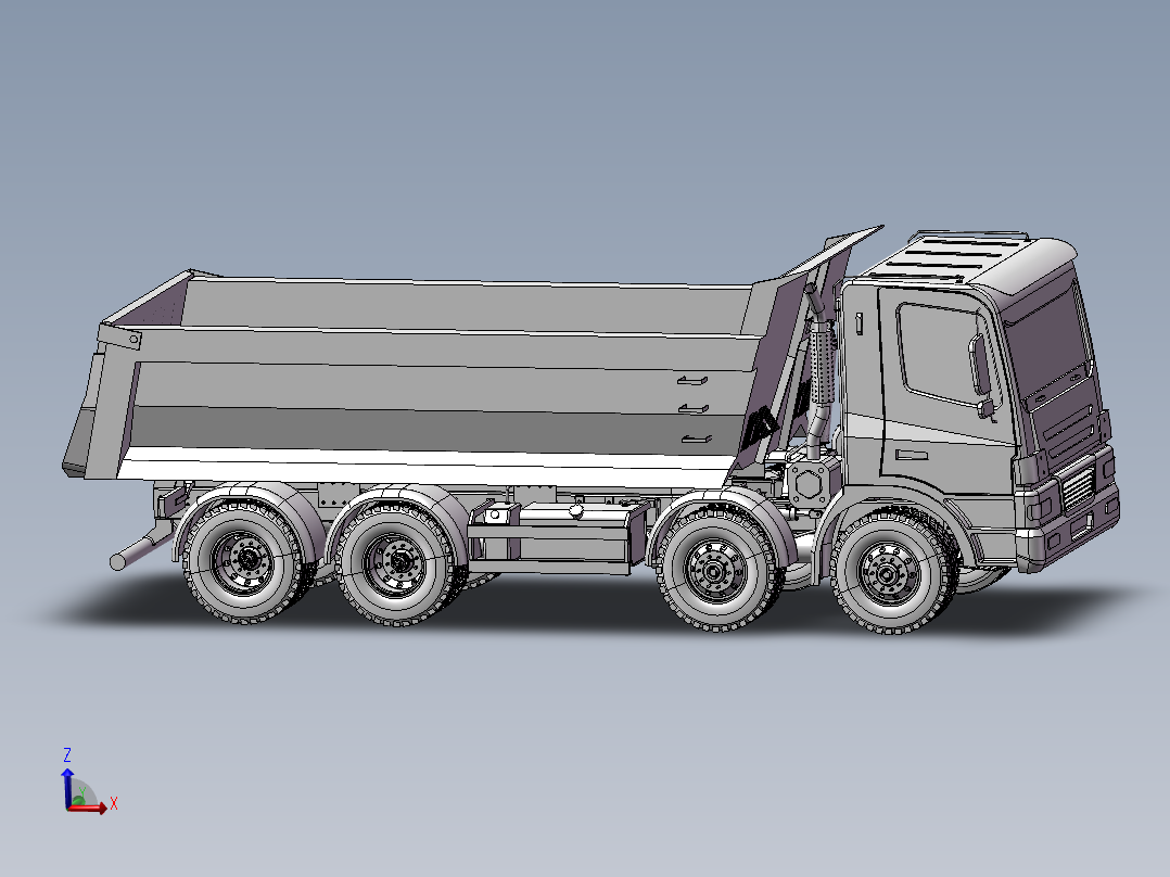 3-自卸式卡车 3D模型 3d模型图纸