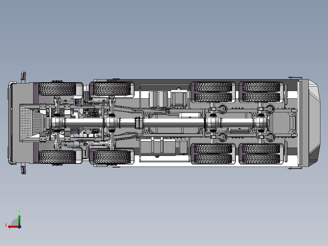 3-自卸式卡车 3D模型 3d模型图纸后视图