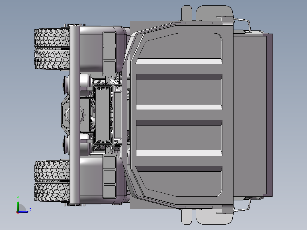 3-自卸式卡车 3D模型 3d模型图纸左视图