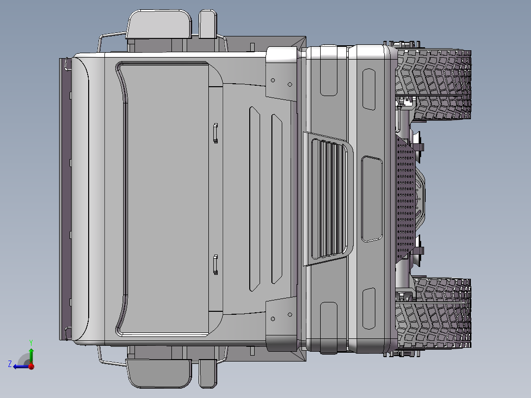 3-自卸式卡车 3D模型 3d模型图纸右视图