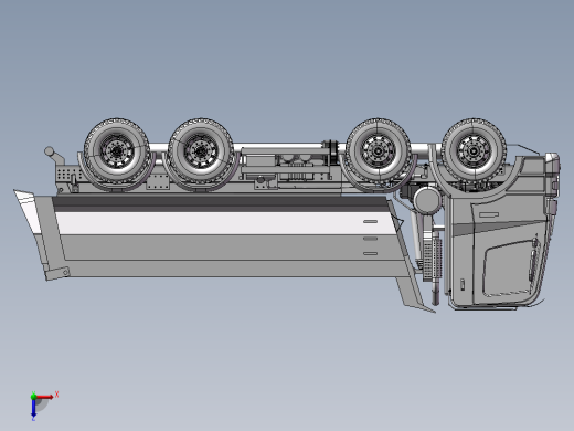 3-自卸式卡车 3D模型 3d模型图纸俯视缩略图