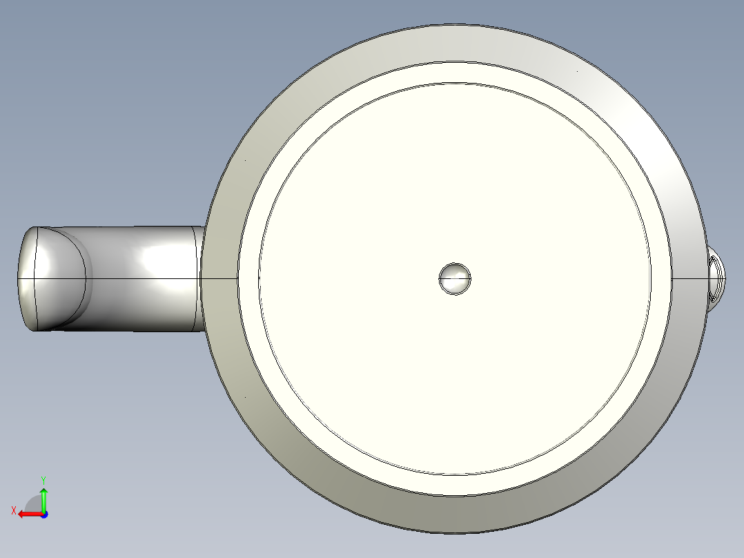 圆台型茶壶后视图