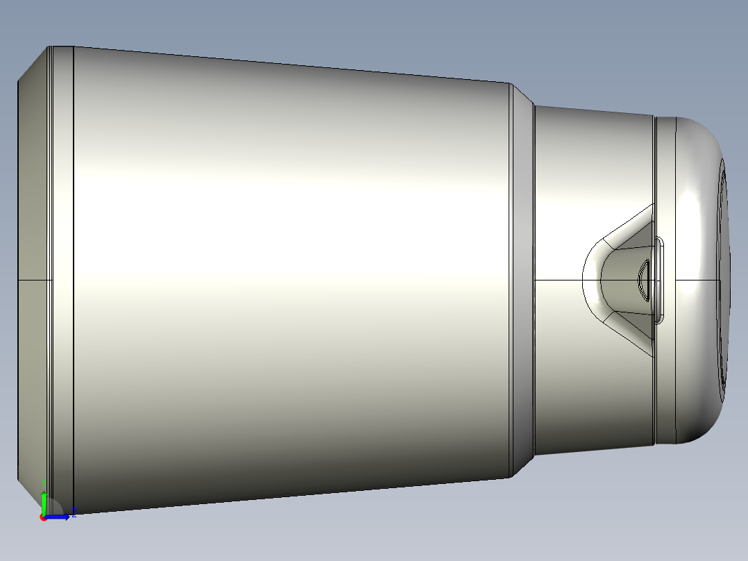 圆台型茶壶左视图