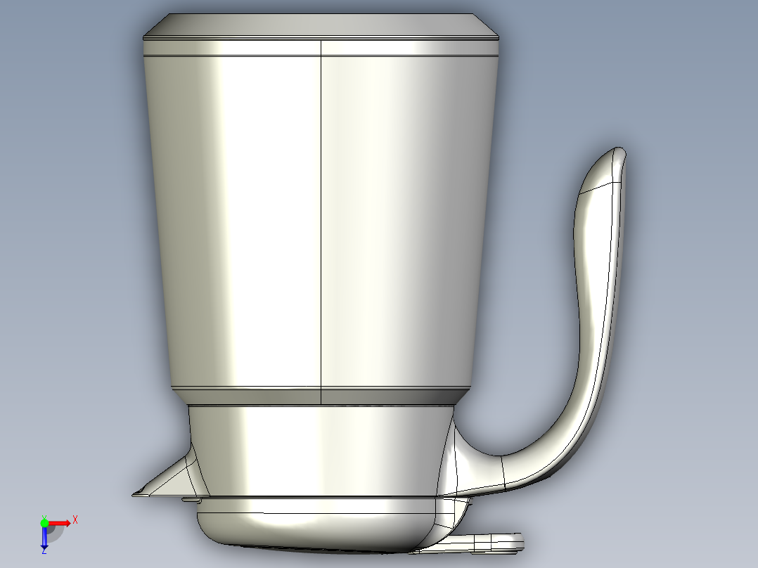 圆台型茶壶俯视图