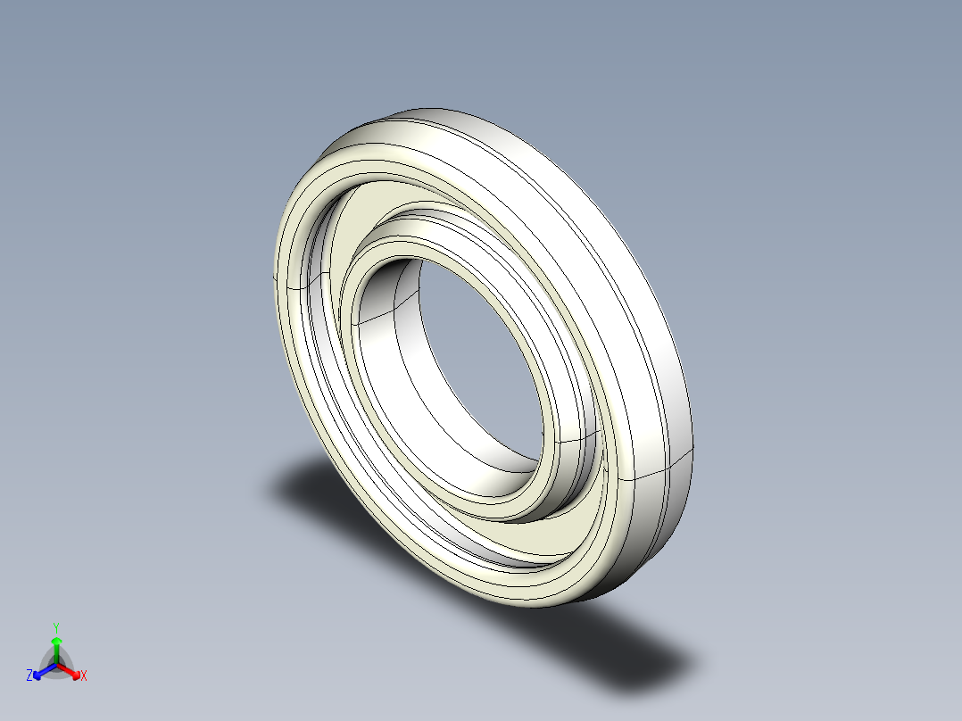 型材-KJN DAMPING RING FOR _0 HINGED FOOT 3842529024正等轴测图