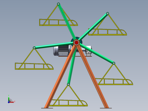 摩天轮式自行车停放设备仿真前视缩略图