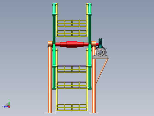 摩天轮式自行车停放设备仿真右视缩略图