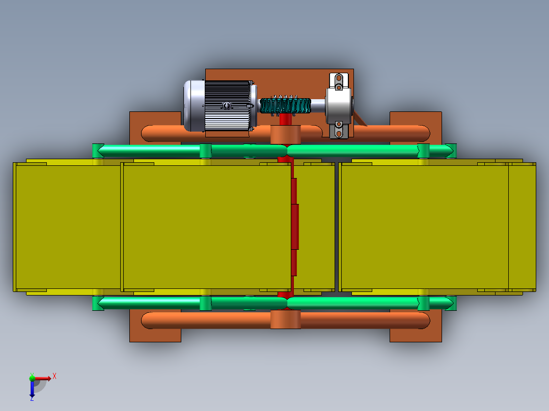 摩天轮式自行车停放设备仿真俯视图