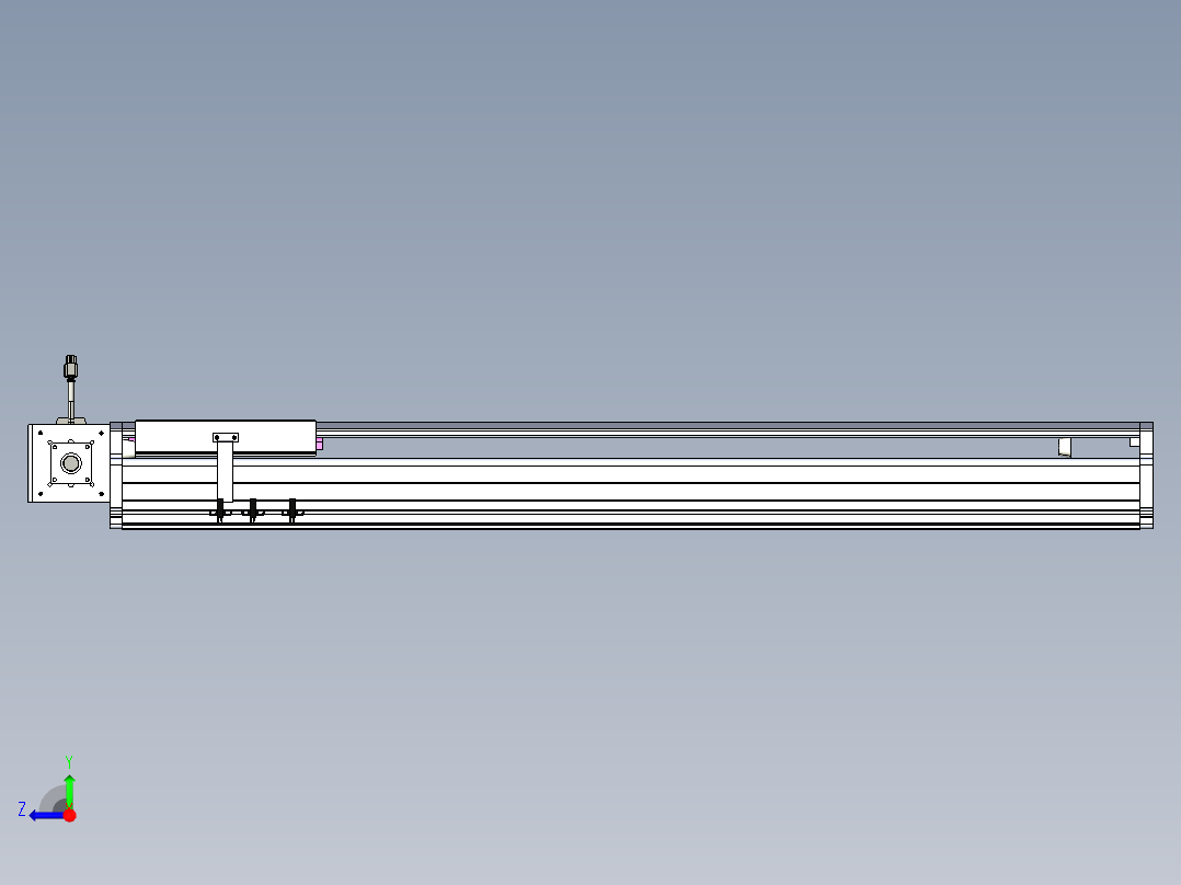东锦同步带传动-直线滑台模组DH210B-L150-S850-BL-P750W-C3右视图