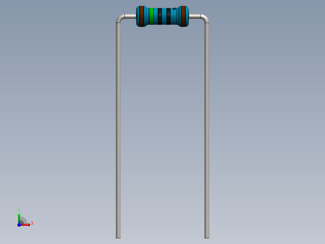 电容器 二极管 电阻器-Resistor 150 Ohm Blue前视图