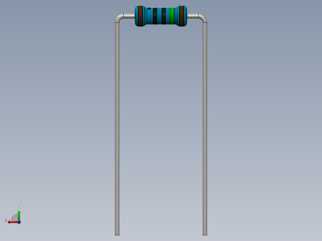 电容器 二极管 电阻器-Resistor 150 Ohm Blue后视图