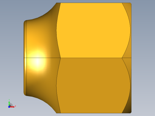 扩口式工业通用硬管接头Short Forged Nut 14FSX-5前视缩略图