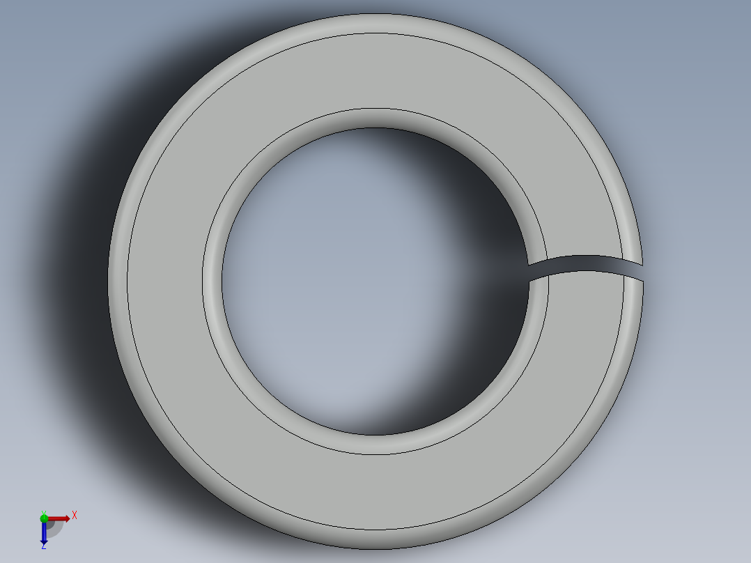 紧固件-0.3750 Split Washer俯视图