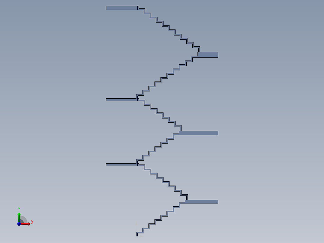 房屋楼梯模型 8.5m前视图