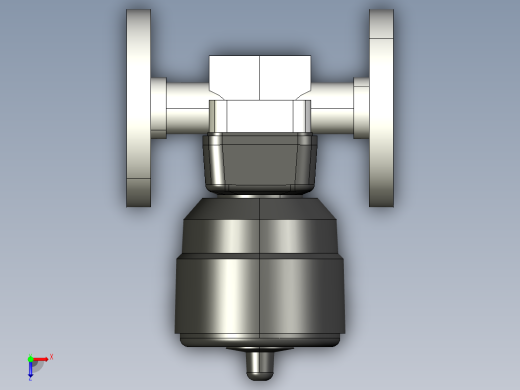 13DKOCCP NC 气动隔膜阀常闭，固定法兰钻孔PN10 16。面对面根据EN 558-1 PVC-C俯视缩略图