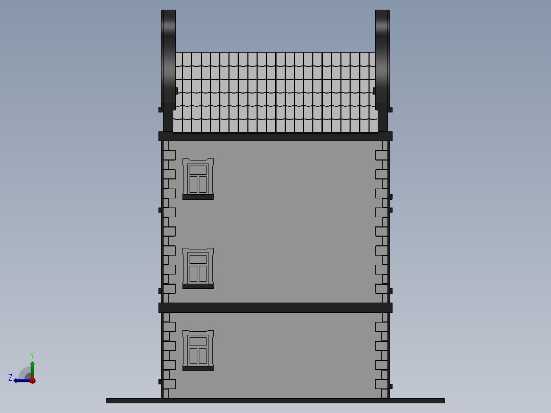 激光下料拼图房子CAD-Parasolid, SOLIDWORKS 2016, STEP _ IGES右视图