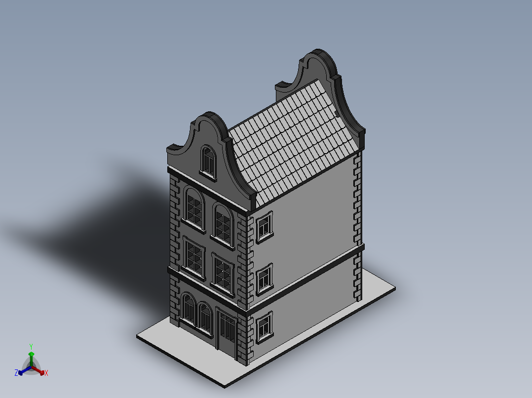 激光下料拼图房子CAD-Parasolid, SOLIDWORKS 2016, STEP _ IGES正等轴测图