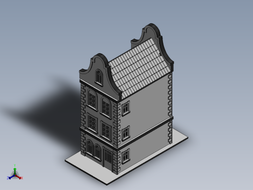激光下料拼图房子CAD-Parasolid, SOLIDWORKS 2016, STEP _ IGES正等轴测缩略图