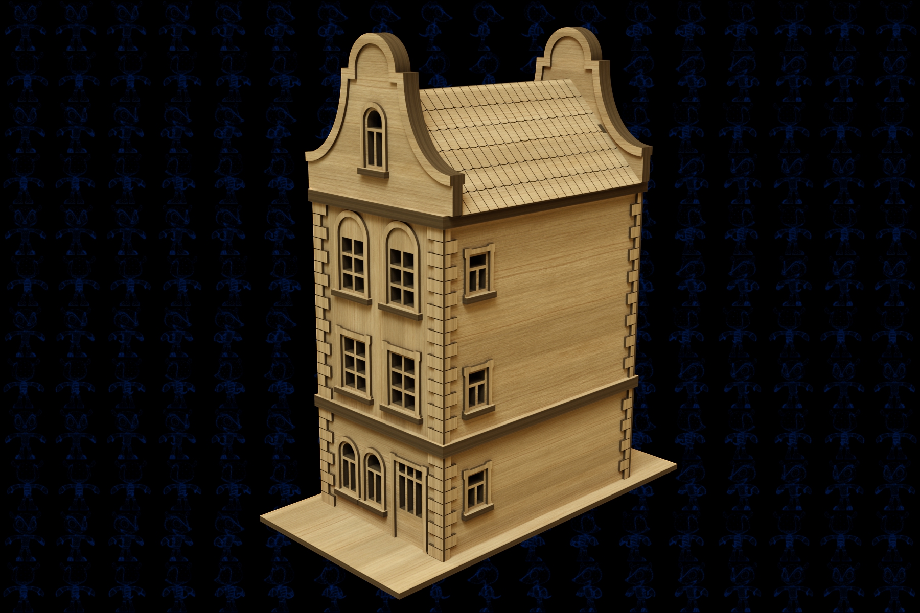 激光下料拼图房子CAD-Parasolid, SOLIDWORKS 2016, STEP _ IGES