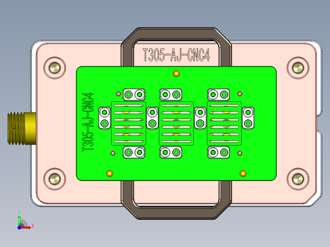 T305-AJ-笔记本CNC工装夹具三维模型CNC4-0913前视图