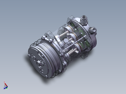 汽车空调压缩机sw18可编辑
