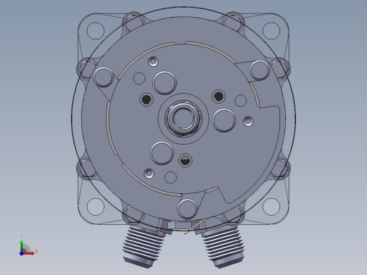汽车空调压缩机sw18可编辑前视缩略图