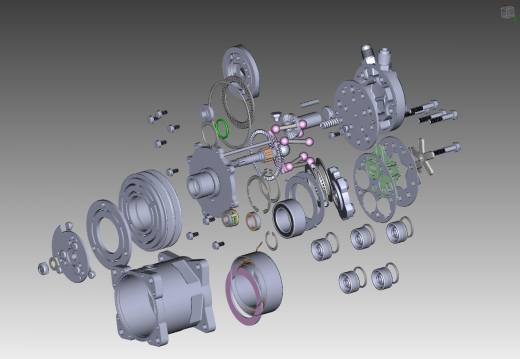 汽车空调压缩机sw18可编辑缩略图