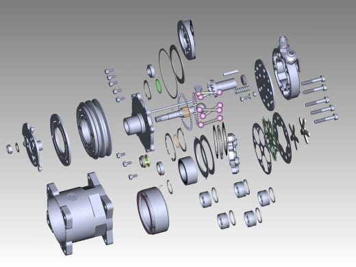 汽车空调压缩机sw18可编辑缩略图