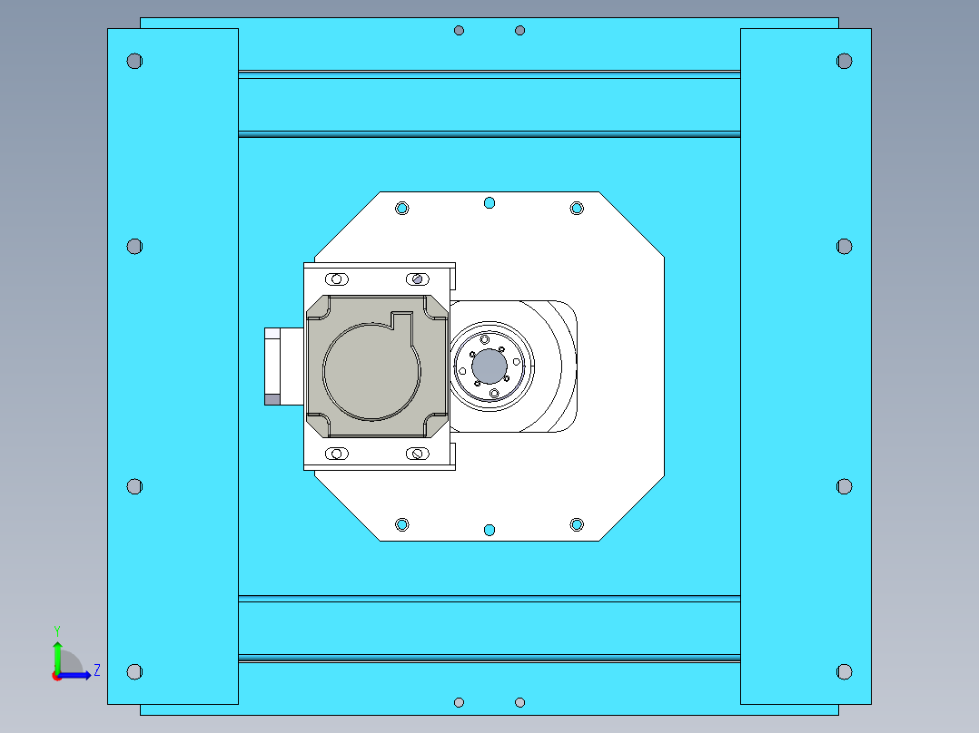 焊接旋转台step左视图
