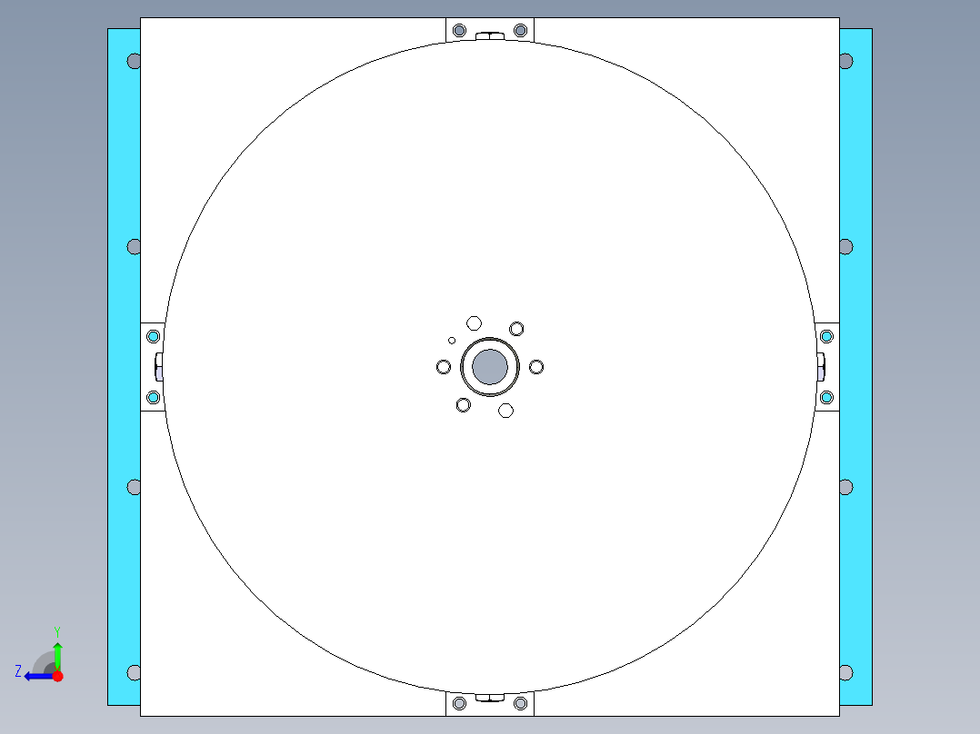 焊接旋转台step右视图