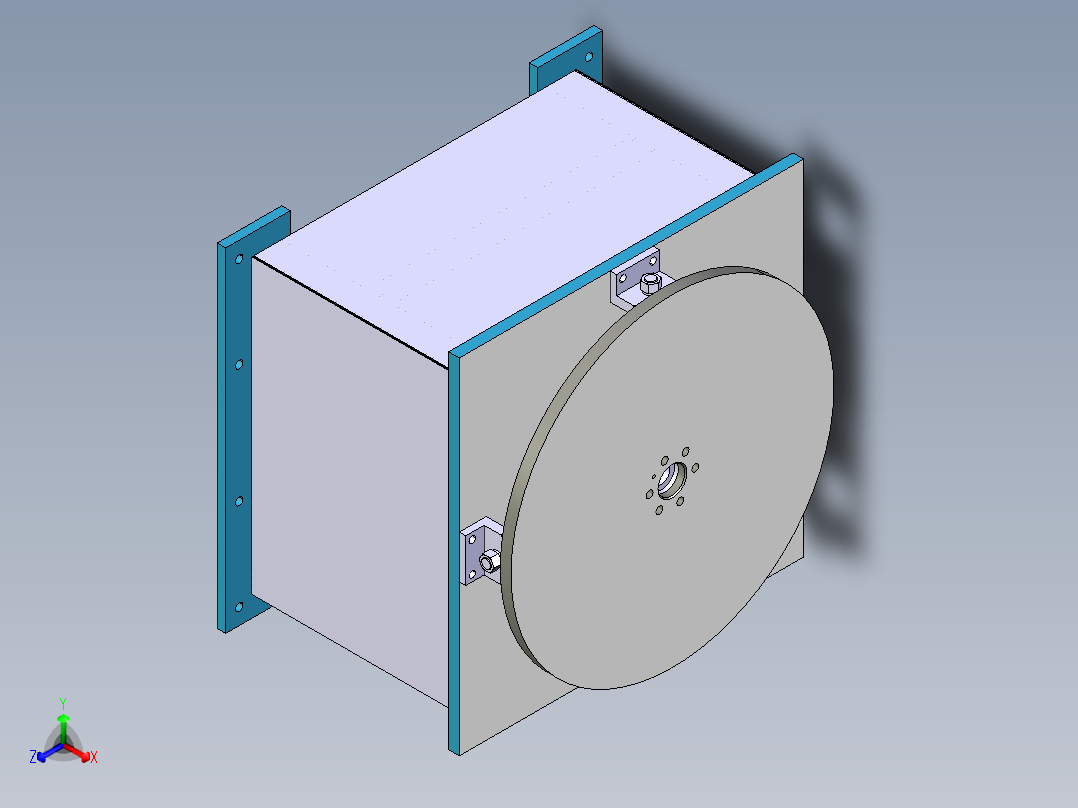 焊接旋转台step正等轴测图