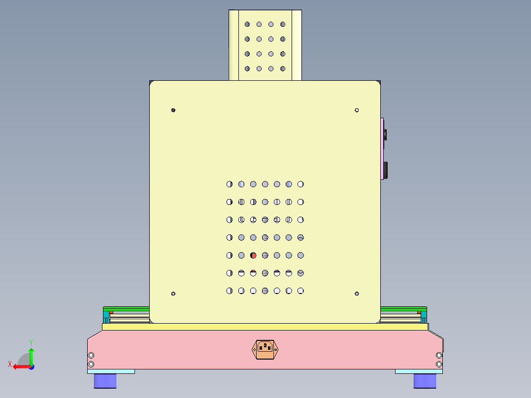 桌上型三工位热熔机（sw08+工程图+bom）后视图