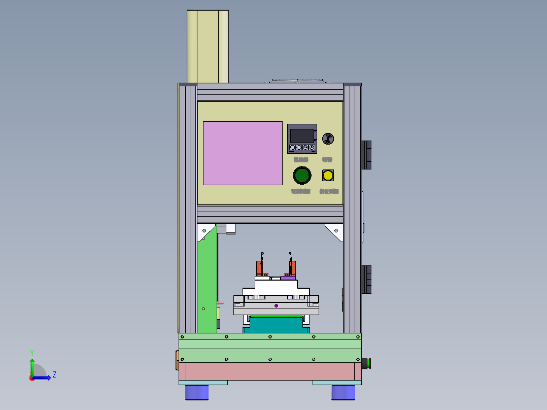 桌上型三工位热熔机（sw08+工程图+bom）左视图