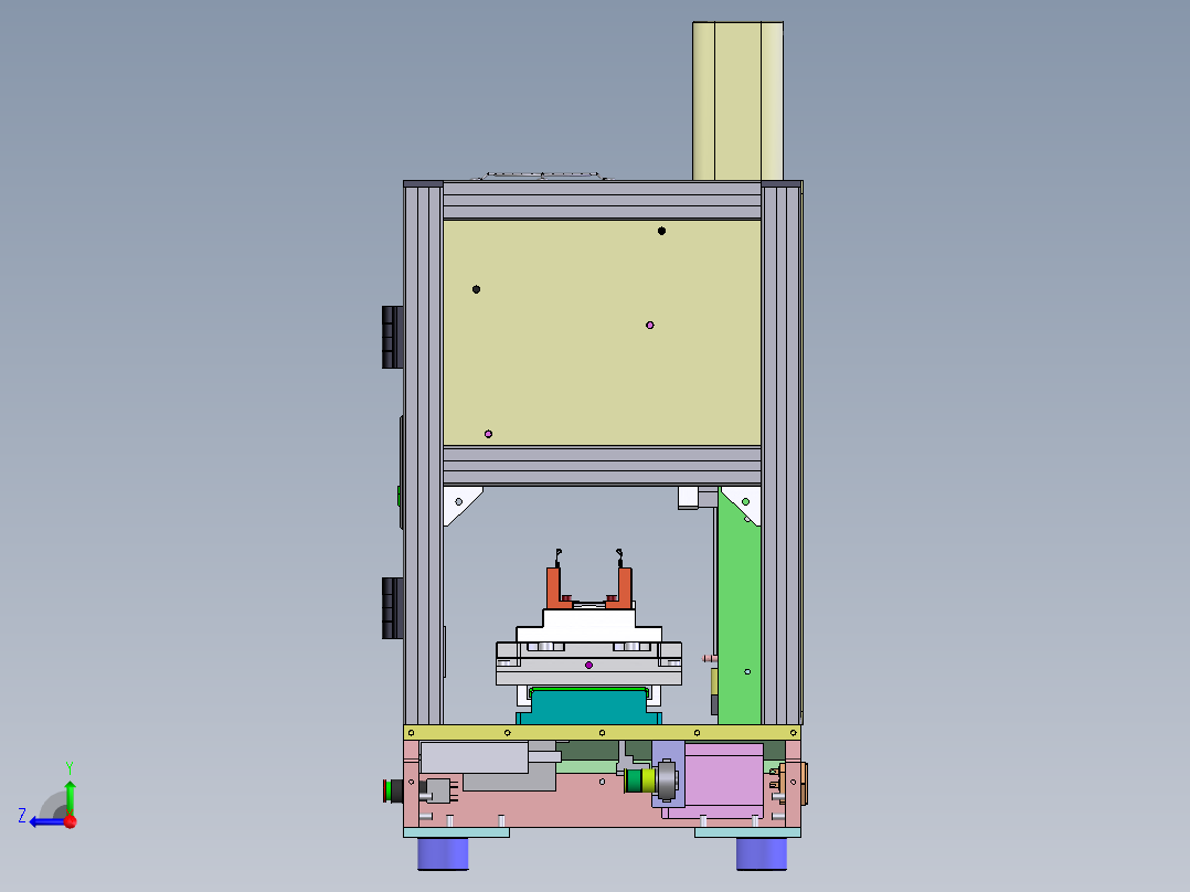 桌上型三工位热熔机（sw08+工程图+bom）右视图