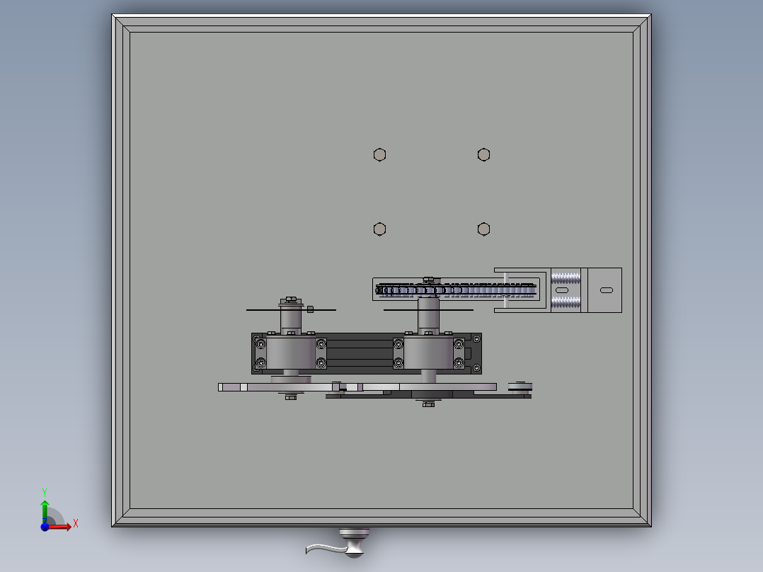 槽轮机构景观装置设计前视图