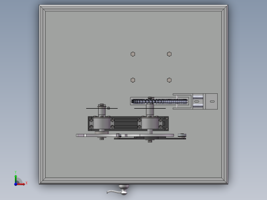 槽轮机构景观装置设计前视缩略图