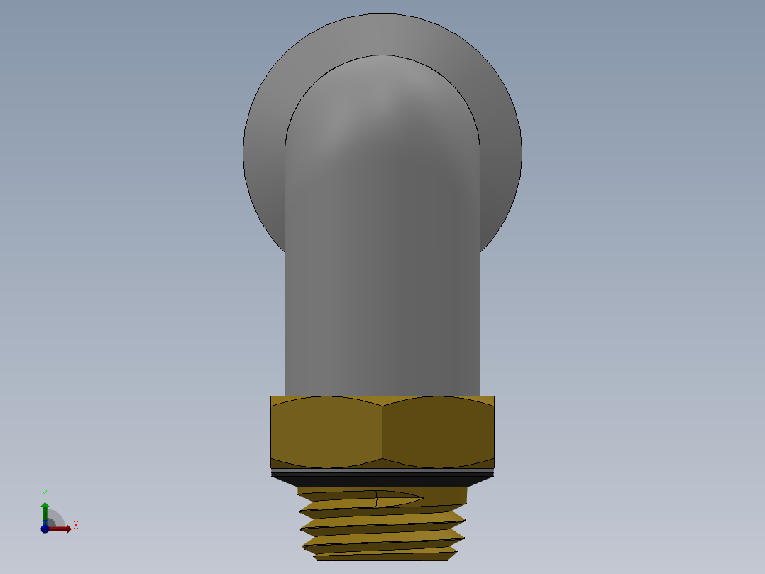 万用螺纹KQ2L外螺弯接头[KQ2L12-U02]前视图