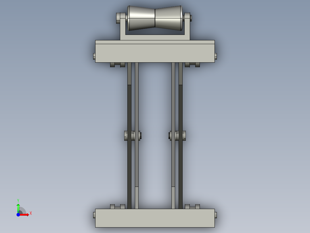 叉车_剪叉式平台前视图