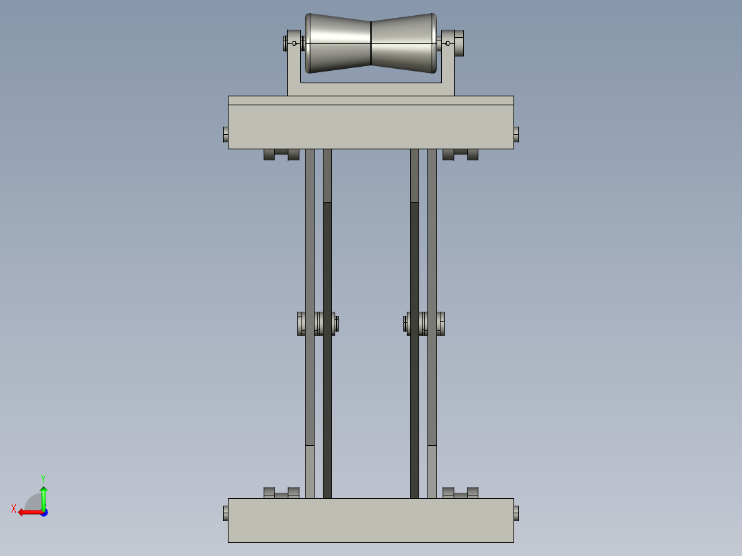 叉车_剪叉式平台后视图