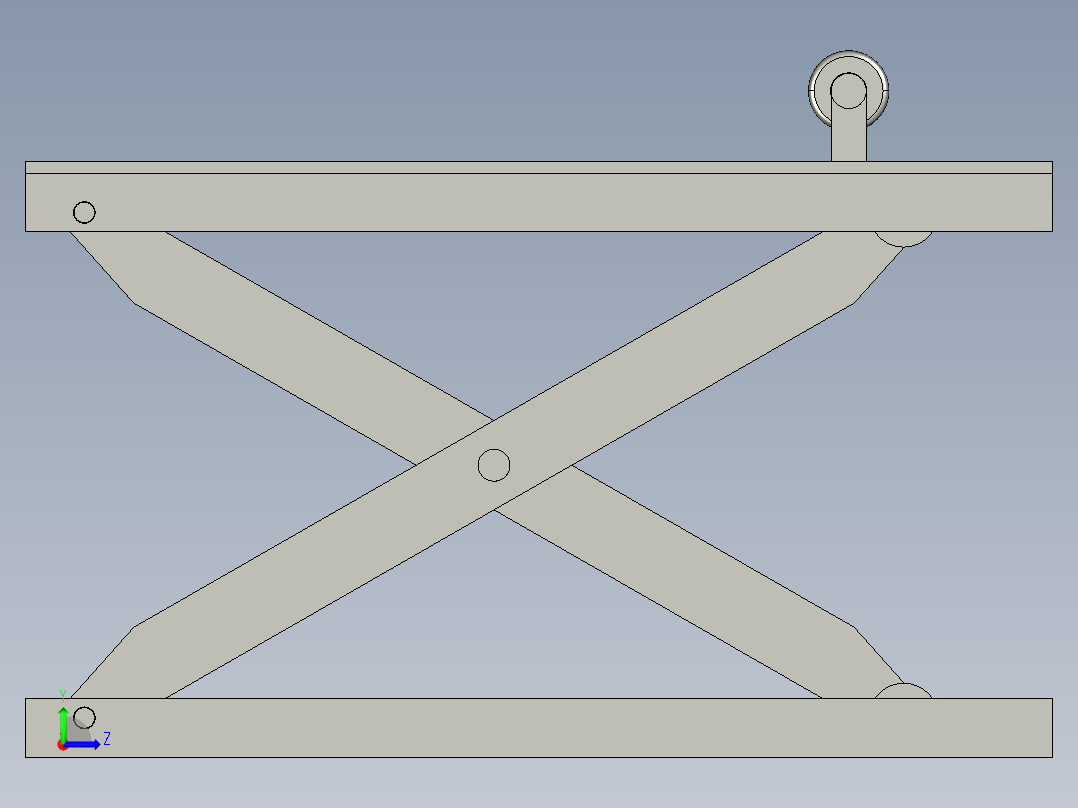 叉车_剪叉式平台左视图