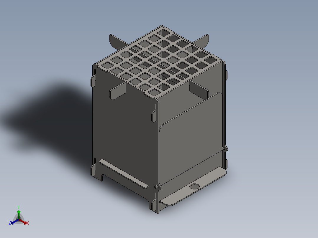 可拆卸炉灶正等轴测图
