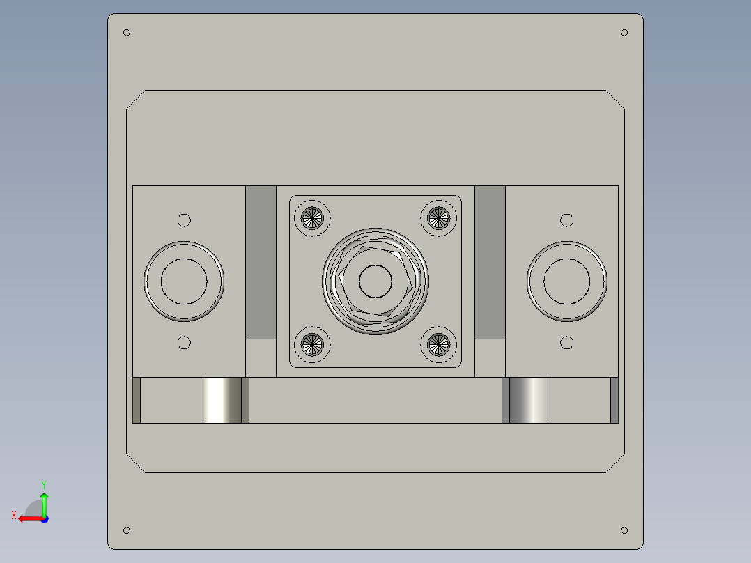 半自动标签贴标生产线设计-覆标组件-V1后视图