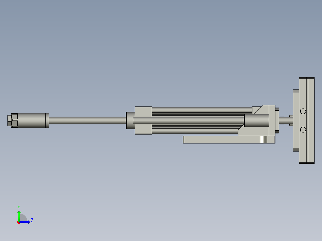 半自动标签贴标生产线设计-覆标组件-V1左视图