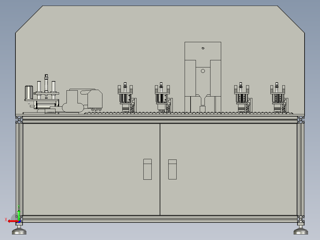 电线线束制备用剥线机后视图
