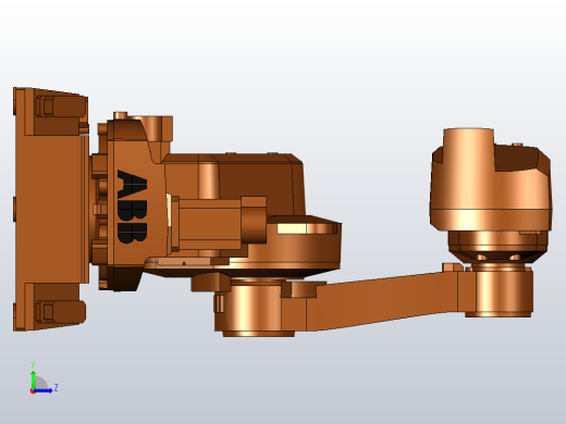 ABB机械手 -IRB1600 3D模型左视缩略图