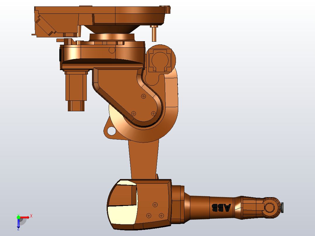 ABB机械手 -IRB1600 3D模型俯视图